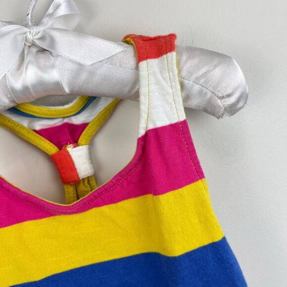 Mini Boden Knot Back Race Back Tank Multi Stripe 2-3 - Picture 2 of 5
